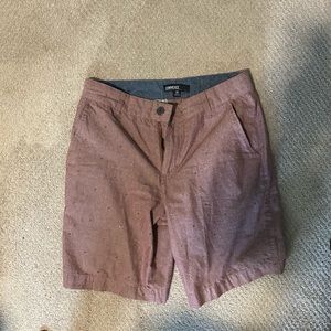 Commerce 30” slim above the knee salmon red shorts